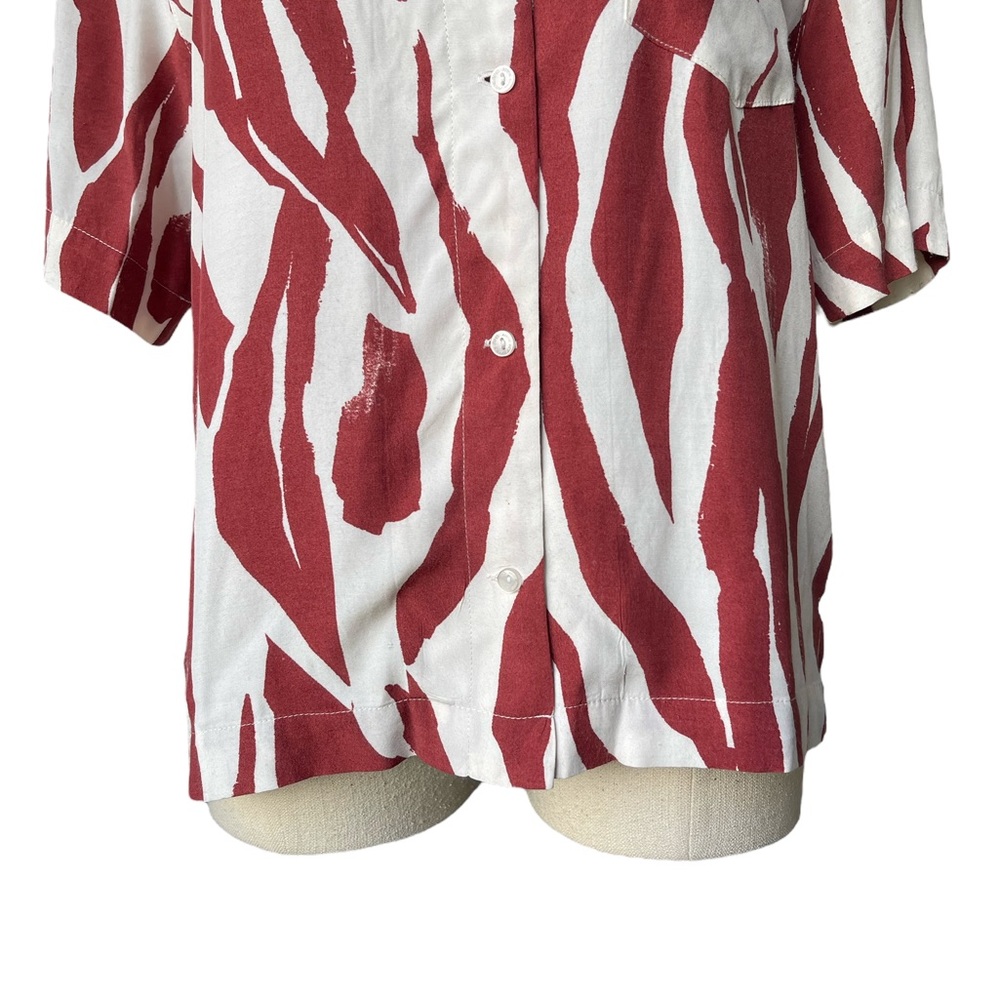 Anine Bing Benji Zebra Printed Button Down Short … - image 7